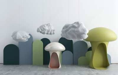 现代云朵吊灯3D模型下载